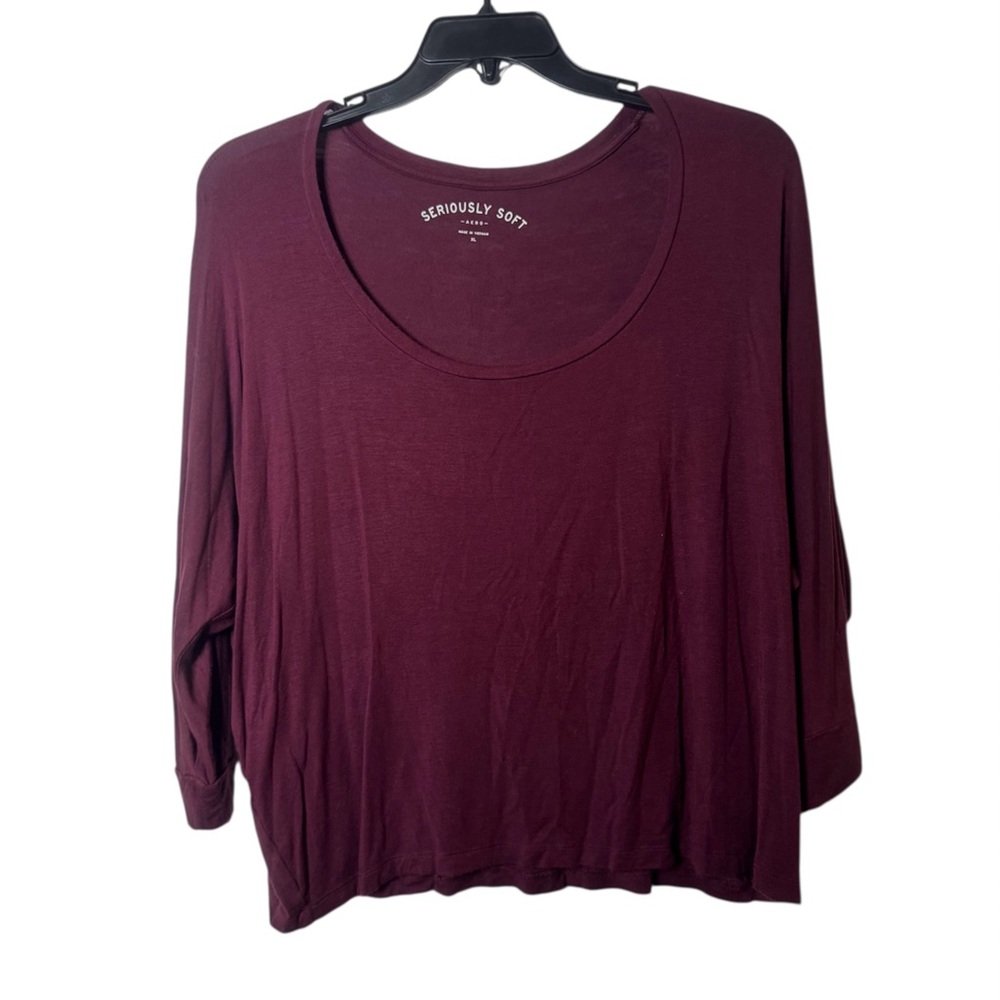 Women's Long Sleeve Top - Deep Burgundy